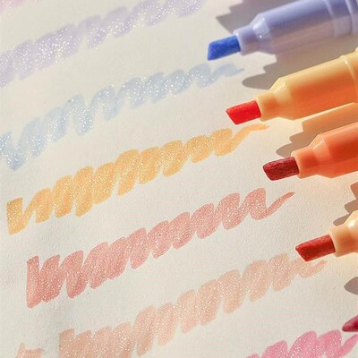 Color highlighter a set of 10 color marker pens荧光记号笔