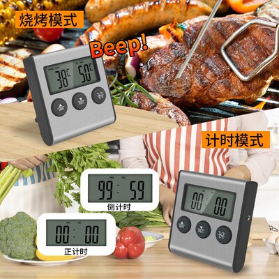 Thermometer, food oven, water thermometer, alarm function