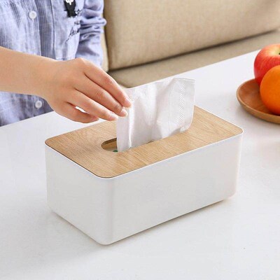 Wooden Trendy Tissue Box Creative Home Use Napkin Holder Sim