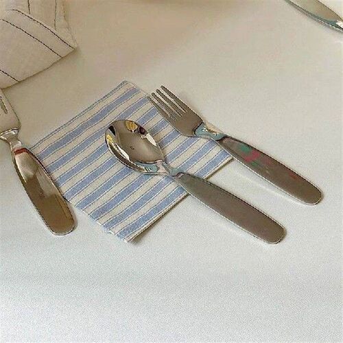 1Pc Childrens Spoon Eating Spoon Fork Children Tableware