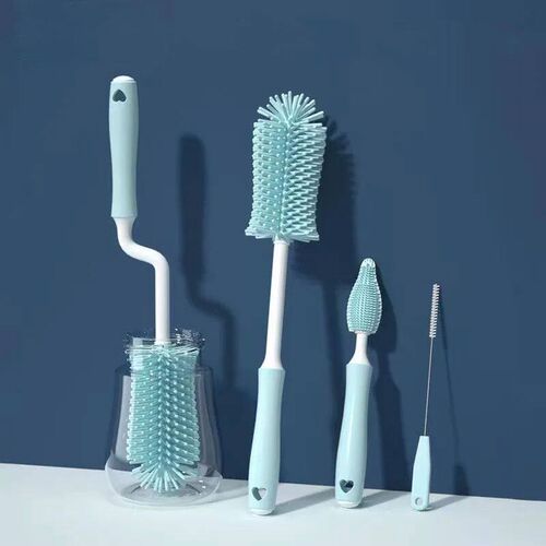 Silicone Bottle Cleaning Brush Baby Pacifier Straw Scrubber