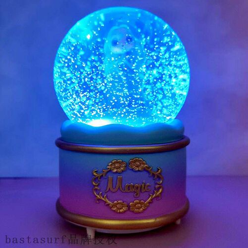 Prncess sssy crystal ball musc box glass ball floatng s