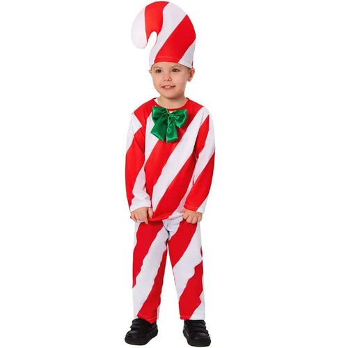 Boys Girls Christmas Costumes Children Candy Cane Role