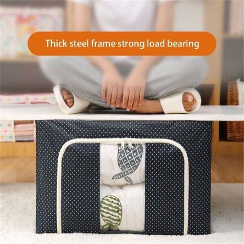 Double Window Storage Box Waterproof Foldable Oxford Cloth