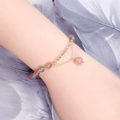Badu Strawberry Crystal Grey Moonstone Brlet Womens Transpo