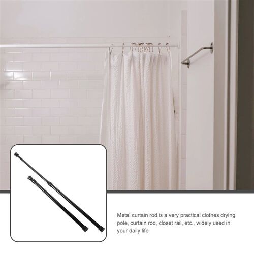 2pcs Punch-free Curtain Rod Widely-used Metal Clothesline Po
