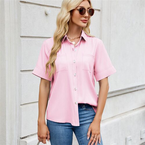 Womens Clothing 2025 One-ular Imitation Denim Short-sleeved