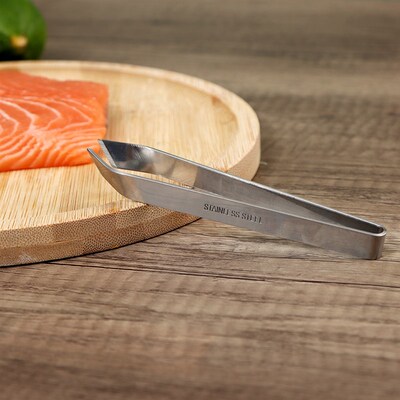 1 Pcs Bone Remover Flat Fish Tweezers Kitchen Fishing Stainl