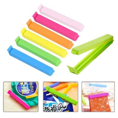 200pcs Home Kitchen Plastic Candy Color Slender Sealing