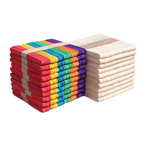 Handmade colorful Popsicle stick log making diy Popsicle sti