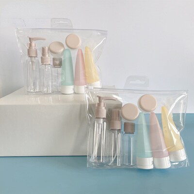 Travel Refillable Bottle Set Spray Lotion Shampoo Shower Gel