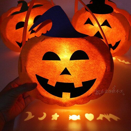 Halloween Pumpkin Lantern DIY for Kids Kindergarten Party De
