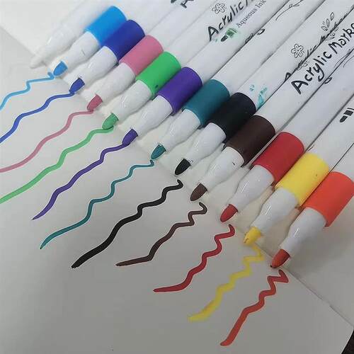 12 Pcs Acrylic marker Water-based paint pen Watercolor pen A