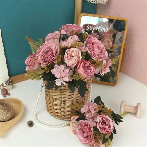 Home Table Decoration Autumn Wedding Artificial Rose