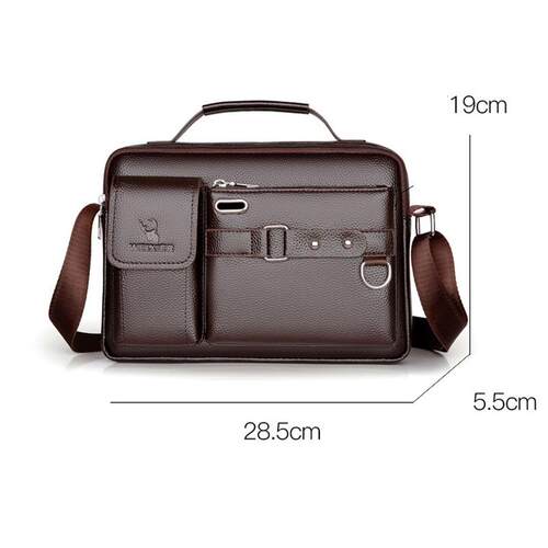 Men PU Leather Shoulder Fashion Business Crossbody Bags Hand