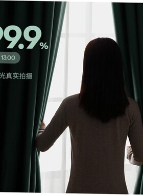 window screen Hollow Star Faux Linen Blackout Curtains