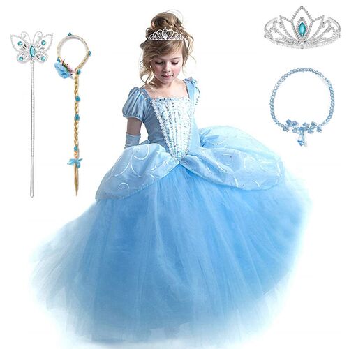 Cinderella Cosplay Costume Kids Clothes For Girls Dress Baby