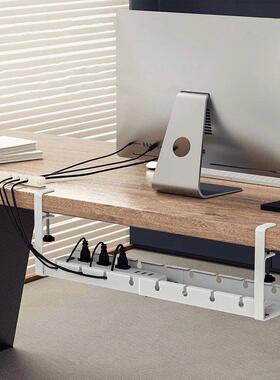 No Drilling Extendable Under Desk Cable Management Metal Wir