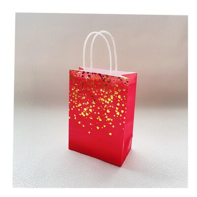 12pcs Kraft Paper Bags Snowman Christmas Gift Bags with Hand