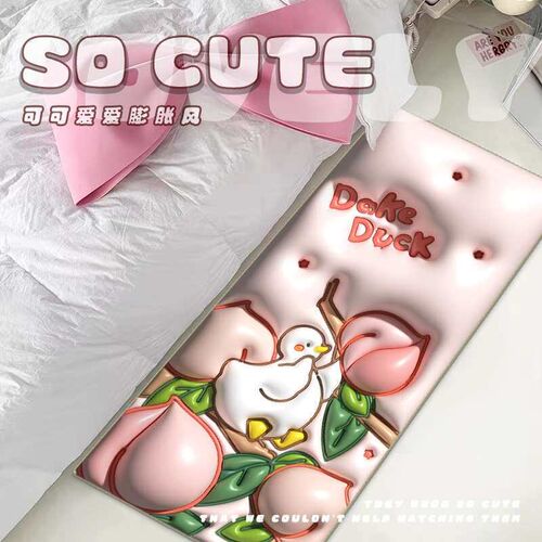 3D Visual Expansion Cashmere imitatoon  Ins Bedroom Bedside