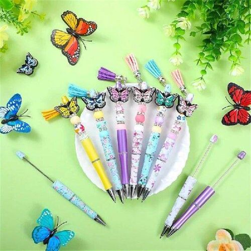 Kids Student Black Inks Rollerball Pen DIY Beaded Pen