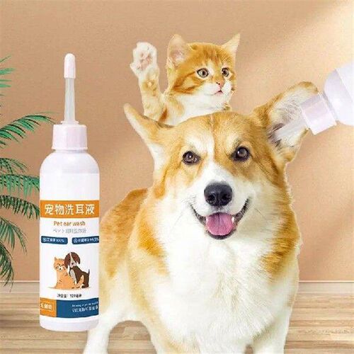 Dog Ear Cleaner Solution Pet Ear Cleaning Liquid Ear Rinse