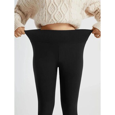 Winter Thicken Lamb Fleece Leggings Women Pantyhose Seamless