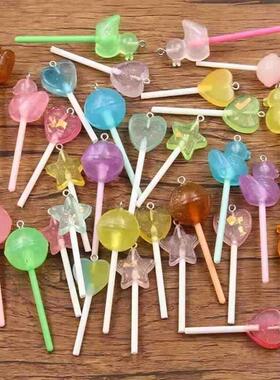 10Pcs Mix Color Size Bling Glitter Heart Round Duck Star Lol
