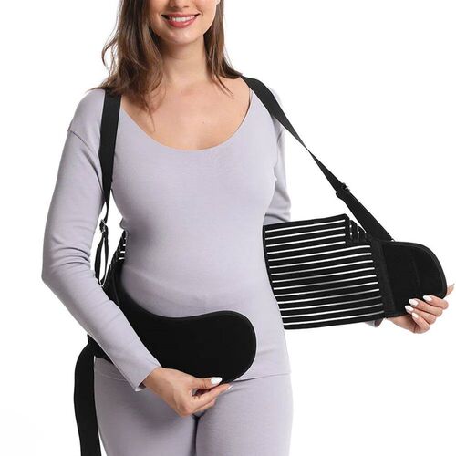 Double Support Back Abdomen Brace Shoulder Strap Lumbar Adju