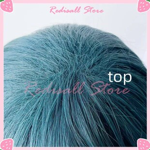 37Cm Wig Cosplay Mullet Pendek Multiwarna Dasar Keriting Ram