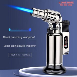 New Jet Flame Windproof Cigar Lighter Butane Gas Blow Torch
