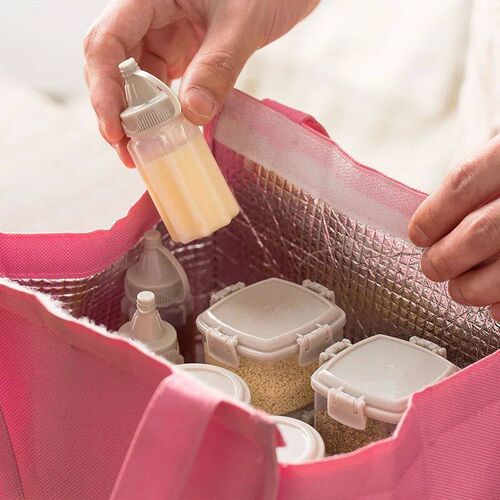 4pcs Plastic Sauce Squeeze Bottle Mini Seasoning Box Salad D