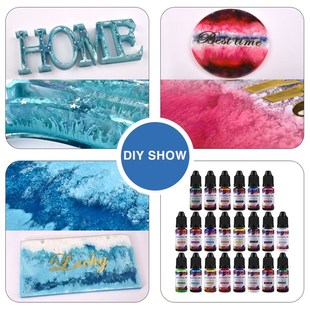 24 Color/Set 10ml Resin Pigment Kit Art Ink Alcohol Liquid