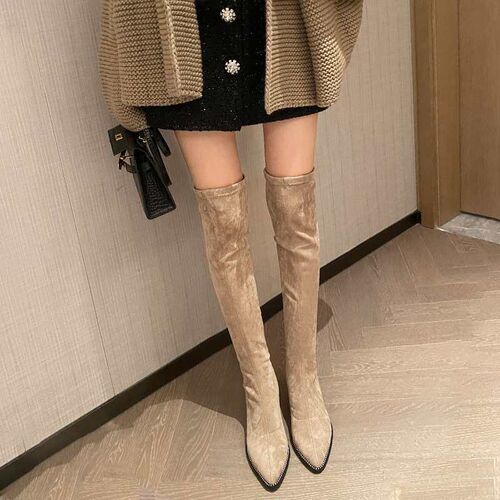 Over-the-Knee Stetch Boots Thin Long Boots Womens Autumn an