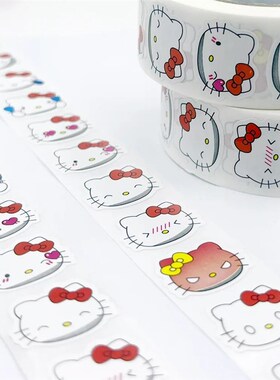 500Pcs/roll Sanrio Sticker Kawaii Kuromi Hello Kitty P Cinna