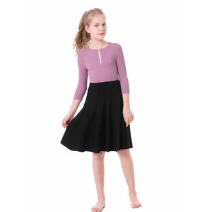 kids women summer solid half zipper ribbed srechy tee mother