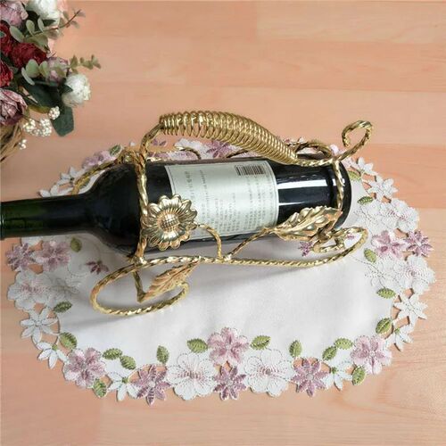 Luxury flowers table place mat cloth embroidery tea coaster