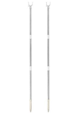 2pcs Clothesline Pole Splicable Adjustable Closet Racks