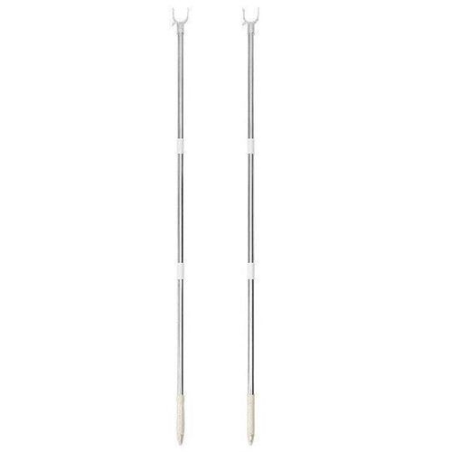 2pcs Clothesline Pole Splicable Adjustable Closet Racks