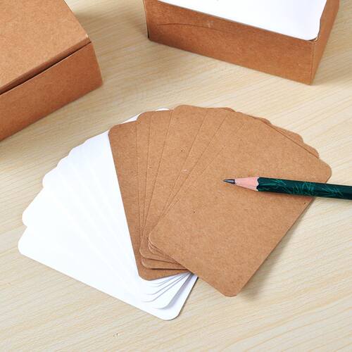 100pcs Blank Kraft paper Business Cards Word Card Message
