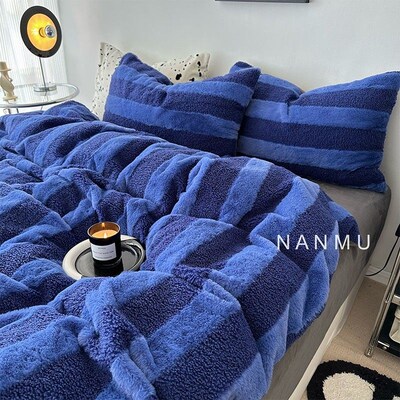 Winter cashmere bedding sets bedsheet quilt duvet comforter