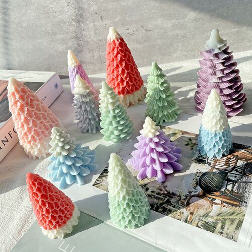 Diy Christmas Tree Candle Silicone Mold Christmas Cake Decor