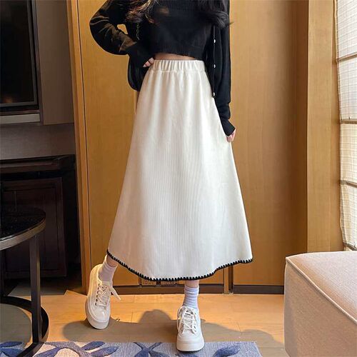 Womens Skirt Summer Thin Ins High Waist Loose Straight Tube