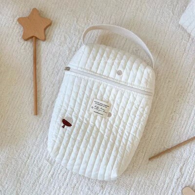 Portable Stroller Nappy Bag Quilted Baby Diaper Caddy Organi