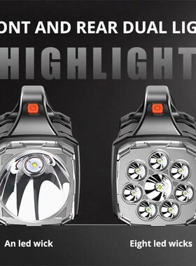 Portable Powerful USB Rechargeable Flashlight Solar LED Ligh