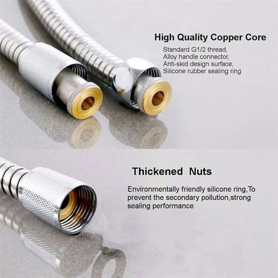 Flexible Stainless Steel Plumbing Hose Shower Head Tube Flex