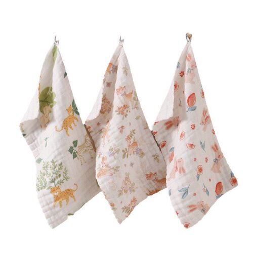 Six-layer Pure tton Square tton Baby Small Square Towel Wash