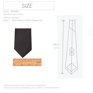 Men Necktie Zipper Lazy Tie Fashion Solid 6cm Ties Business