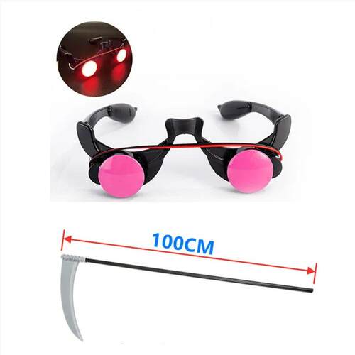 Child Black Red Devil Chain Costume Halloween Red Eye Grim R