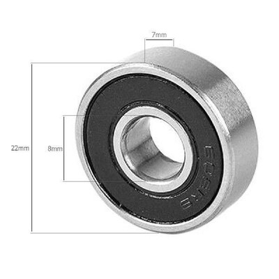 10pcs/set 608-2RS Skateboard Bearing Anti-rust Inline